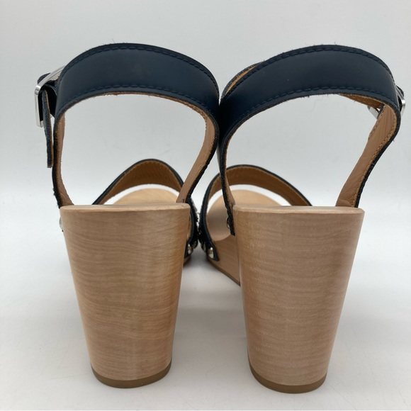 Hunter Refined Penny Loafer Leather and Wood Clog Sandal - Picture 4 of 11